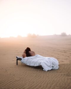 Sleeping under the open desert